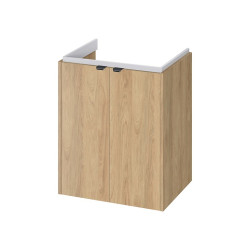 Zestaw szafka wisząca łazienkowa z umywalką Cersanit OVIDA 60 dąb hikora