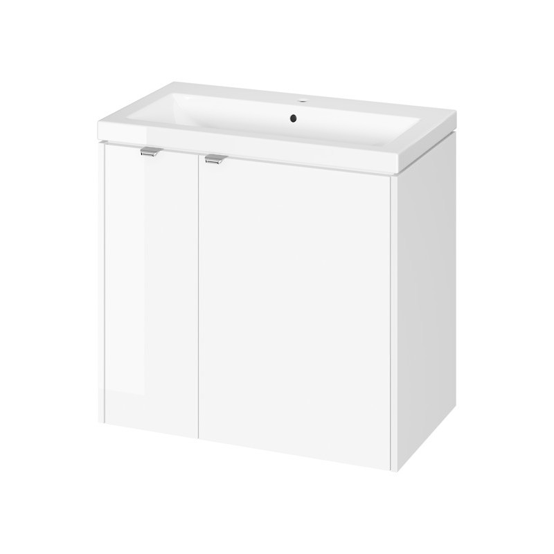 Zestaw szafka wisząca z umywalką Cersanit OVIDA 80 biała z szafką cargo