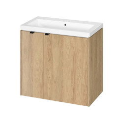 Zestaw szafka wisząca z umywalką Cersanit OVIDA 80 dąb hikora szafka cargo