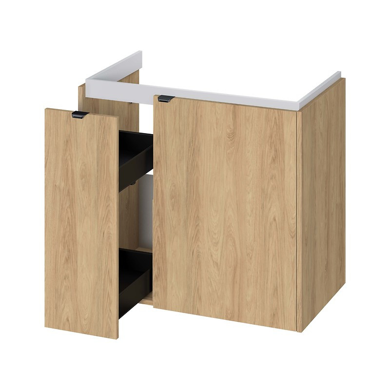 Zestaw szafka wisząca z umywalką Cersanit OVIDA 80 dąb hikora szafka cargo