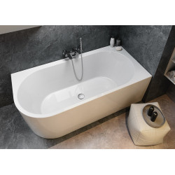 Wanna wolnostojąca narożna prawa Crea 170X82 Cersanit +SYFON CHROM S301-330