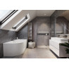 Wanna wolnostojąca narożna prawa Crea 170X82 Cersanit +SYFON CHROM S301-330