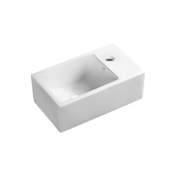 Laveo Kvadrato umywalka nablatowa / ścienna ceramiczna biała