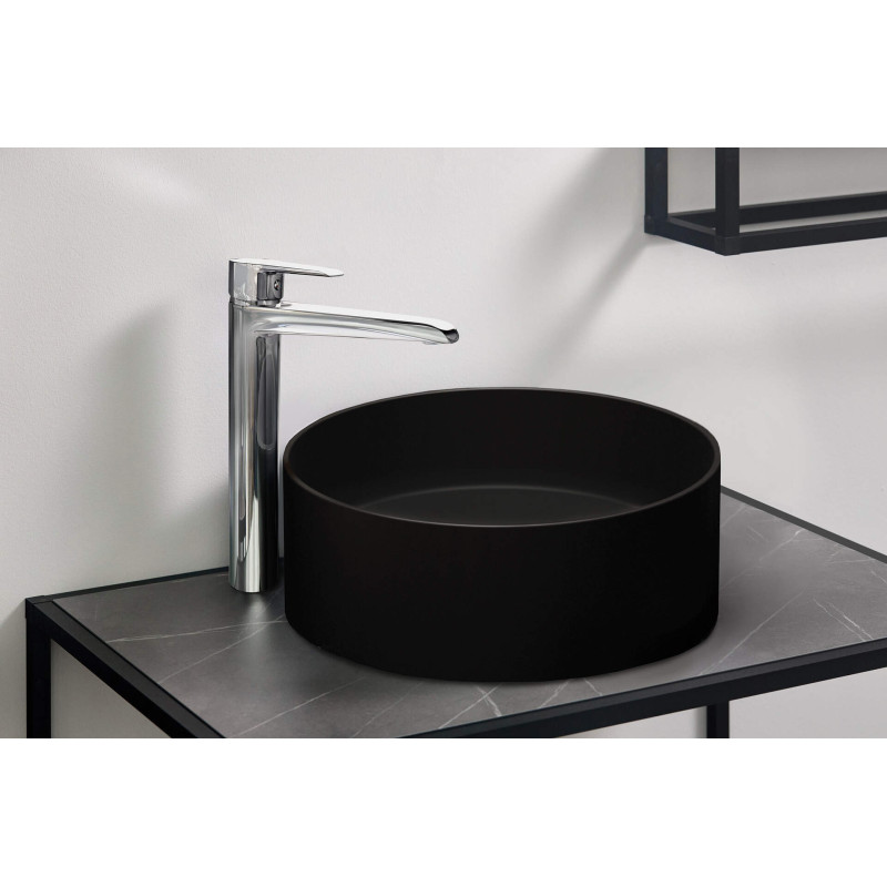Bateria Umywalkowa Chromowana Elegance Plus - Wysoka, Jednouchwytowa, Mosiężna