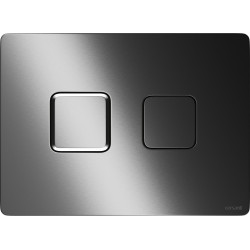 Przycisk PNEUMATYCZNY CERSANIT SQUARE GUN METAL SZCZOTKOWANY K3042-006 aqua