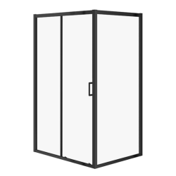 Cersanit ARTECO Kabina prostokątna czarna 120x90x190cm szkło transparentne