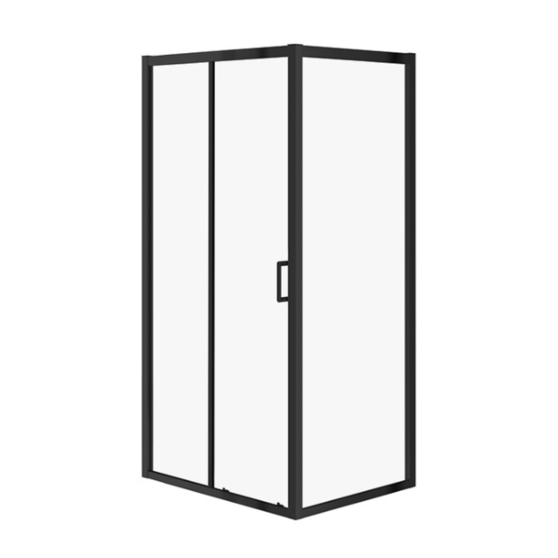 Cersanit ARTECO Kabina prostokątna czarna 100x80x190cm szkło transparentne
