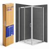 Cersanit ARTECO Kabina prostokątna chrom 100x80x190cm szkło transparentne