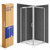 Cersanit ARTECO Kabina prostokątna chrom 120x90x190cm szkło transparentne