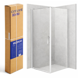 Cersanit MODUO kabina prysznicowa prostokątna chrom 80x90x195cm drzwi otw