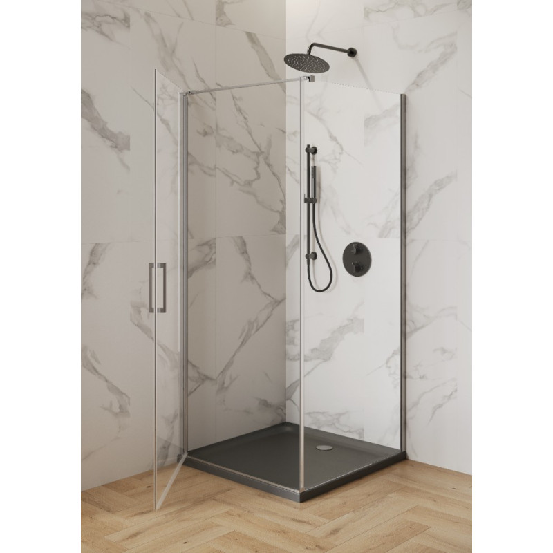 Cersanit MODUO kabina prysznicowa prostokątna chrom 80x90x195cm drzwi otw