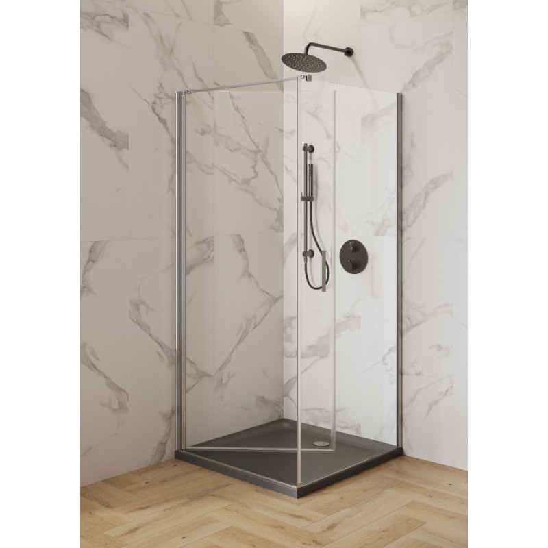Cersanit MODUO kabina prysznicowa prostokątna chrom 80x90x195cm drzwi otw