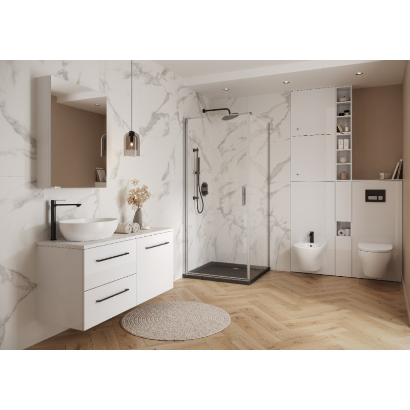 Cersanit MODUO kabina prysznicowa prostokątna chrom 90x80x195cm drzwi otw