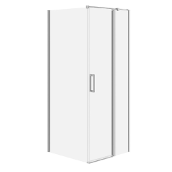 Kabina prostokątna Cersanit MODUO 90x80x195cm prawa chrom drzwi zawiasy otw