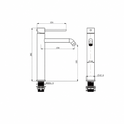 Bateria umywalkowa CASCADE model 2 BLACK