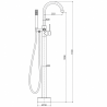 Bateria wannowa CASCADE model 2 CHROM