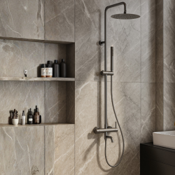 Bateria prysznicowa CASCADE zestaw 1 GUN METAL