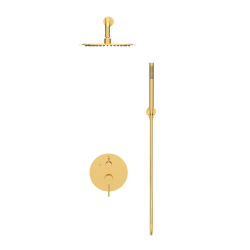 Bateria prysznicowa CASCADE zestaw 2 SHINY GOLD