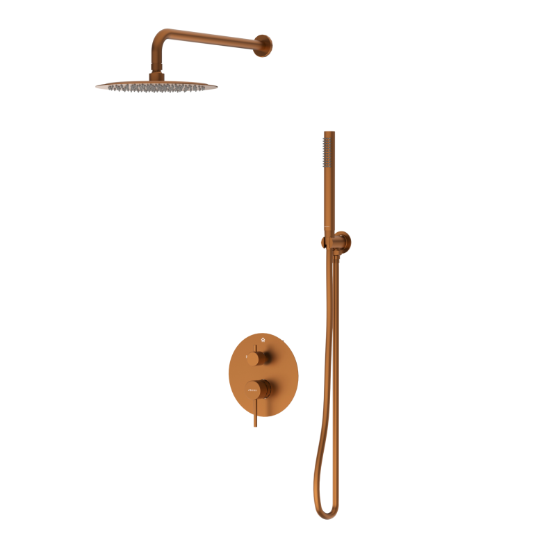 Bateria prysznicowa CASCADE zestaw 2  COPPER