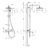 Bateria prysznicowa CASCADE zestaw 1 CHROM
