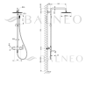 Bateria prysznicowa CASCADE zestaw 1 GUN METAL