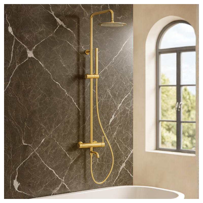Bateria prysznicowa CASCADE zestaw 1 GOLD