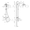 Bateria prysznicowa CASCADE zestaw 1 SHINY GOLD