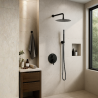 Bateria prysznicowa CASCADE zestaw 2  BLACK