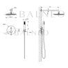 Bateria prysznicowa CASCADE zestaw 2  INOX