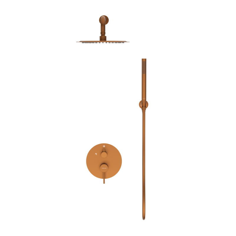 Bateria prysznicowa CASCADE zestaw 2  COPPER