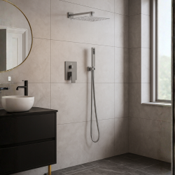 Bateria prysznicowa CASCADE zestaw 3 GUN METAL
