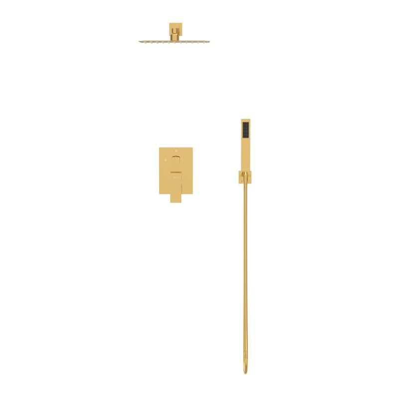 Bateria prysznicowa CASCADE zestaw 3 SHINY GOLD