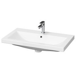 Szafka ryflowana wisząca z umywalką CERSANIT TIRSO 80cm biała z uchwytami