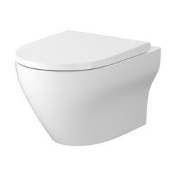 Cersanit LARGA PRO OVAL: Wisząca WC Miska Wirowa z Deska SLIM Wolnoopadającą
