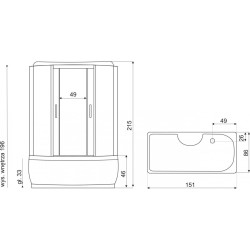 Ekskluzywna Kabina KERRA 150x85 XL z Hydromasażem i Brodzikiem, Relaks & Komfort