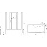 Ekskluzywna Kabina KERRA 150x85 XL z Hydromasażem i Brodzikiem, Relaks & Komfort