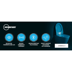 CERSANIT Miska wisząca WC city pro VORTEX MOONWAY SLIM podświetlenie led