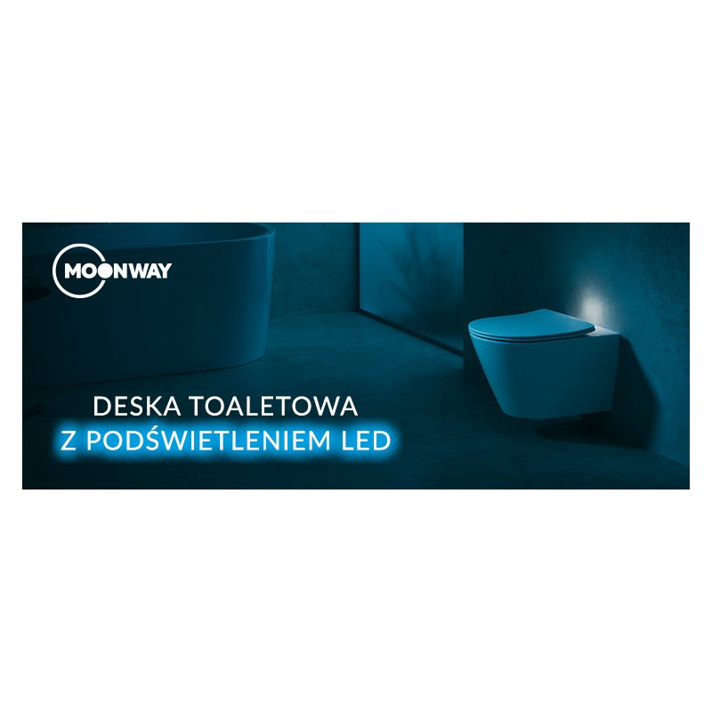 CERSANIT Miska wisząca WC city pro VORTEX MOONWAY SLIM podświetlenie led