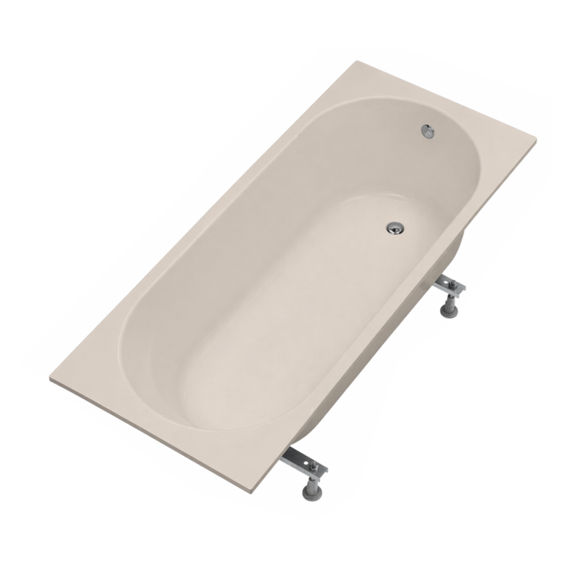 WANNA prostokątna KRONOS OVAL 150x70 kaszmir z obudową cappuccino latte beż