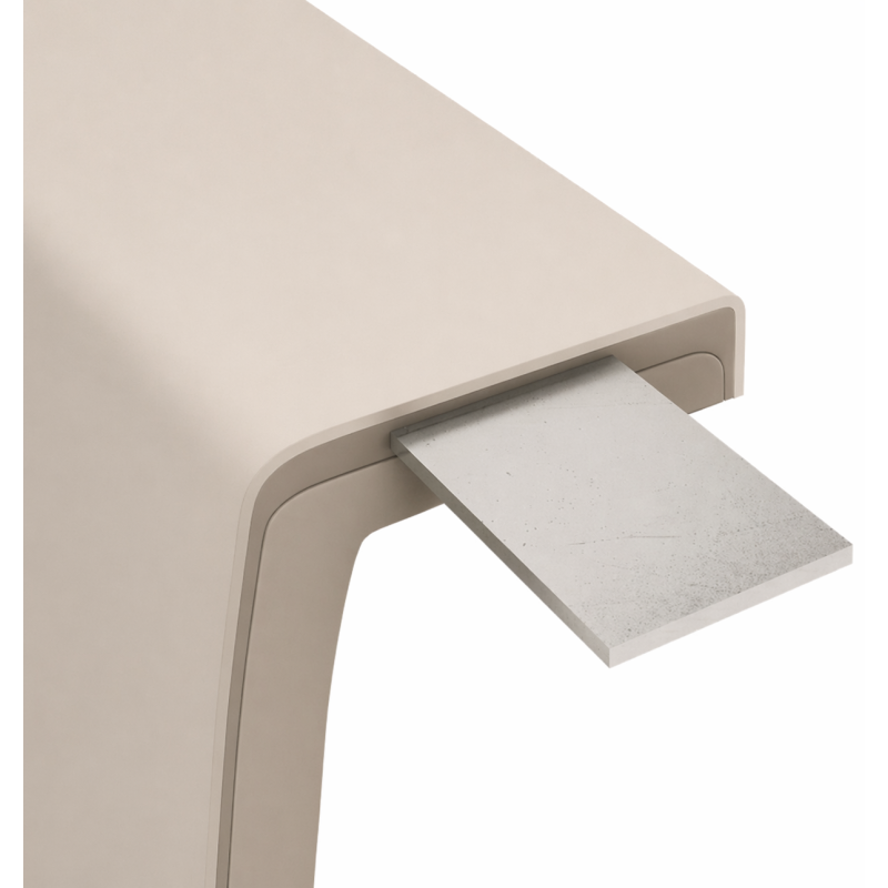 WANNA prostokątna KRONOS OVAL 170x70 kaszmir z obudową cappuccino latte beż