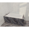Besco wanna prostokątna Modern 120x70 z syfonem chrom i nóżkami