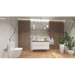 Kompakt WC bezrantowy LAVITA NEPTUN z wolnoopadającą deską biały połysk