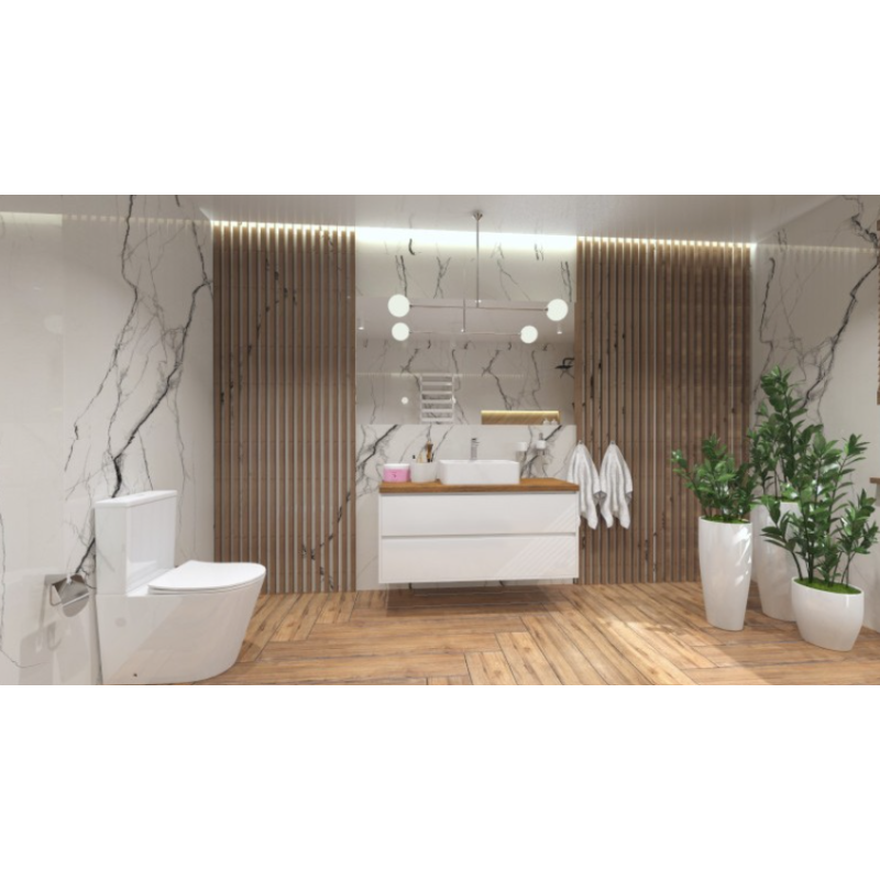 Kompakt WC bezrantowy LAVITA NEPTUN z wolnoopadającą deską biały połysk