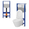 CERSANIT stelaż AQUA 50 mech + MISKA zawieszana WC CITY PRO vortex z deską