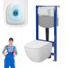 CERSANIT stelaż AQUA 50 mech + MISKA zawieszana WC SQUARE ZEN vortex deska