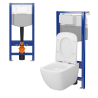 CERSANIT stelaż AQUA 50 mech + MISKA zawieszana WC SQUARE ZEN vortex deska