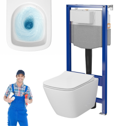CERSANIT stelaż AQUA 50 mech + MISKA zawieszana WC CITY PRO vortex z deską