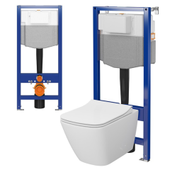 CERSANIT stelaż AQUA 50 mech + MISKA zawieszana WC CITY PRO vortex z deską