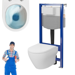 CERSANIT stelaż AQUA 50 mech + MISKA zawieszana WC LARGA PRO vortex z deską