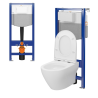 CERSANIT stelaż AQUA 50 mech + MISKA zawieszana WC LARGA PRO vortex z deską